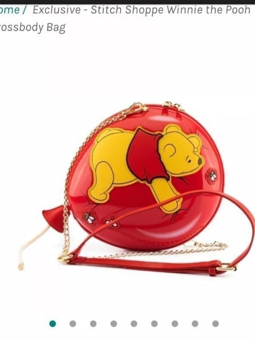 Loungefly Red Winnie the Pooh Round Crossbody Bag